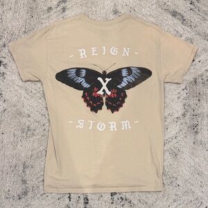 Tan Butterfly Graphic Tee